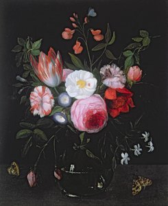 Fleurs de printemps dans un vase en verre, 17ème siècle